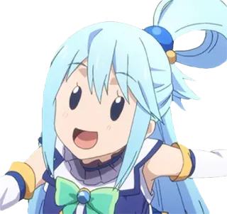 😶 57fa798f Aqua Konosuba Anime, Desenho animado, Fanart, Konosuba, Aqua, Personagem telegram sticker