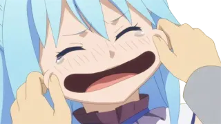 😣 63448c8a Aqua Konosuba anime, chorando, konosuba, aqua, triste, desenho animado telegram sticker