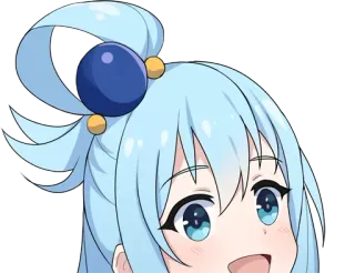 😃 64c3d24d Aqua Konosuba Anime, Personagem, Aqua, Konosuba, fofo, Adesivo telegram sticker