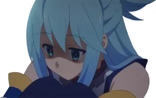 😥 74e3f32c Aqua Konosuba anime, garota, konosuba, aqua, triste, chorando telegram sticker