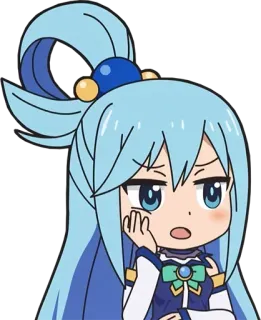 😒 86792eff Aqua Konosuba Anime, Kawaii, Fofo, Engraçado, Garota telegram sticker