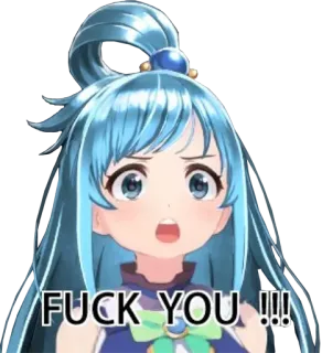 🤬 89573ba5 FUCK YOU !!! Anime, Insulto, Ofensivo, Meme telegram sticker