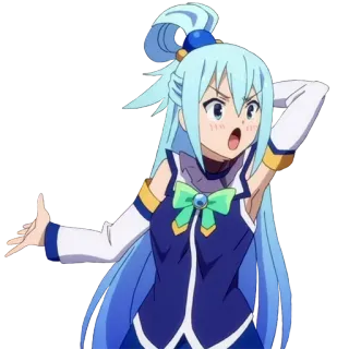 😠 c5dce56d Aqua Konosuba Anime, Konosuba, Aqua, Waifu telegram sticker