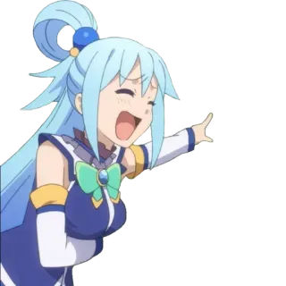 😂 81a0c5e2 Aqua Konosuba アニメ, このすば, アクア, 漫画, キャラクター, 面白い, ミーム telegram sticker