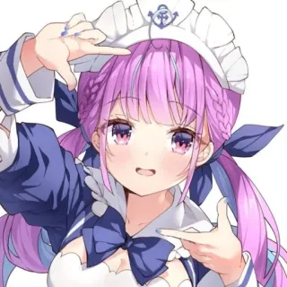 🔮 18321e10 Garota anime, Maid, Fofa, Cabelo roxo, Anime, Kawaii whatsapp sticker