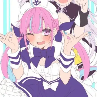 👾 7c26ed73 Anime, Mangá, Desenho animado, Vtuber, Fofo, Garota, Personagem, Empregada whatsapp sticker