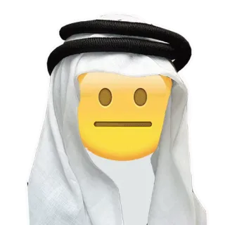 😐 6a695251 emoji, arabisch, traditionell, Kufiya, Kopftuch telegram sticker