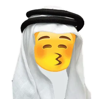 😚 6c6a8c2c arabisch, emoji, kufiya, araber, muslim, islamisch telegram sticker