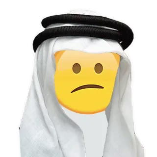 😕 72339d02 Emoji, Arabisch, Kultur, Traditionell, Kopfbedeckung telegram sticker