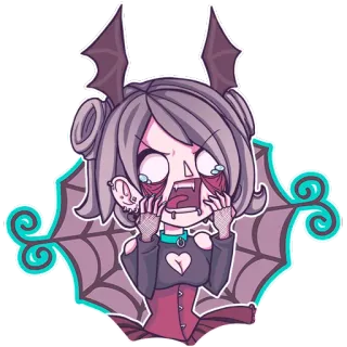 😵 a73a96d9 morcego, vampiro, desenho animado, halloween, assustador, monstro, fofo telegram sticker