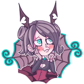 😍 d201de84 morcego, gótico, fofo, anime, desenho animado, personagem, emo telegram sticker