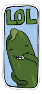 👨 4d7280b4 LOL cornichon, drôle, rire, blague, mème, concombre, lol whatsapp sticker