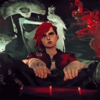 🪑 4a2341ae Vi Arcane Arcane, Vi, League of Legends, Personaje, Animación, Videojuego, Dibujos animados whatsapp sticker