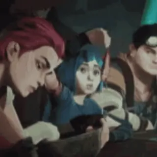 🐁 5a2ce01b Arcane Arcane, League of Legends, Powder, Vi, Dibujos animados whatsapp sticker