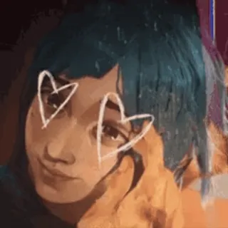 ❤️ bccf1d0d Jinx Arcane Jinx, Arcane, League of Legends, Corazón, Dibujos animados, Lindo, Personaje, Videojuego whatsapp sticker