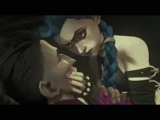 😔 1a2e3f9a Jinx Arcane animasi, acara TV, lesbian, LGBT, cinta, romantis telegram sticker