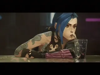 🙂 4646c64a Jinx Arcane Jinx, Arcane, League of Legends, Animasi, Karakter telegram sticker