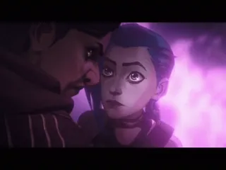 😐 7b85174d Jinx Arcane animasi, acara TV, saudara perempuan, sedih, ungu telegram sticker