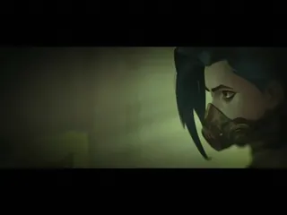 💀 b1789afd Vi Arcane Arcane, Vi, Netflix, League of Legends, animasi, topeng telegram sticker