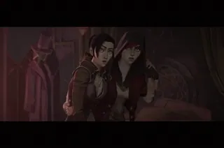 😐 b1ddce11 Arcane animasi, fantasi, acara tv, lesbian, lgbt, pasangan telegram sticker