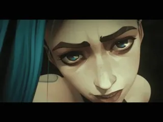 😜 c764b03c Jinx Arcane anime, rambut biru, Jinx, Arcane, League of Legends telegram sticker