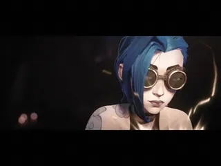 🕺 ca0a1d76 Jinx Arcane Jinx, Arcane, League of Legends, rambut biru, Anime telegram sticker