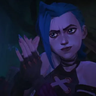 🕳 4d3e26fb Jinx Arcane jinx, arcane, league of legends, мультфильм, анимированный telegram sticker