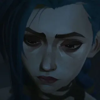 🕳 b1975c22 Jinx Arcane анимированный, персонаж, джинкс, аркейн, грустный telegram sticker