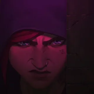 🕳 dcf8aa41 Vi Arcane видеоигра, league of legends, чемпион, arcane, персонаж telegram sticker