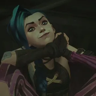 🕳 eee9ae65 Jinx Arcane джинкс, аркейн, league of legends, анимированный, персонаж telegram sticker