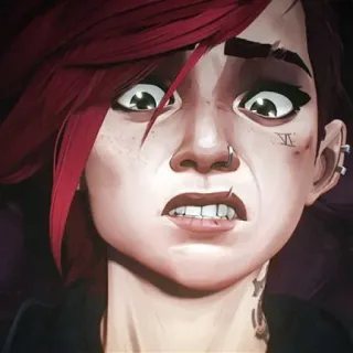 😬 4774da7a Vi Arcane Arcane, Vi, Desenho animado, Netflix, Personagem, Série animada whatsapp sticker