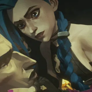 ✖ 5497cdbe Jinx Arcane Jinx, Arcane, League of Legends, Cartone animato, Personaggio telegram sticker