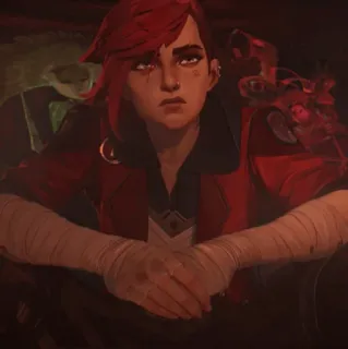 ✖ 92a32d58 Vi Arcane Arcane, Vi, personaggio, capelli rossi, anime, combattente, League of Legends telegram sticker