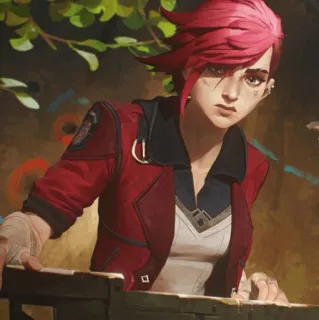 ✖ c89dfe17 Vi Arcane Arcane, Vi, League of Legends, Videogioco, Personaggio telegram sticker