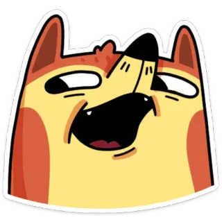 😊 093083f4 dog, middle finger, offensive gesture, cartoon dog, humor, meme telegram sticker