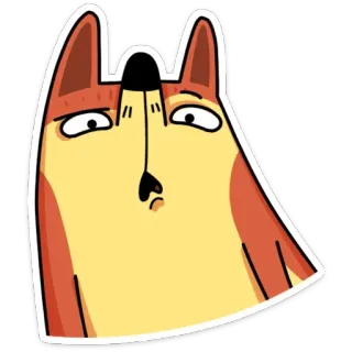 ❓ 179e4610 dog, animal, cartoon, sticker, funny, silly telegram sticker