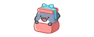 🦈 18d5e734 cute, shark, present, gift, cartoon, animal telegram sticker