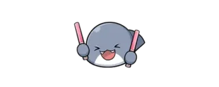 🦈 3dc93044 cartoon, cute, whale, animal, character, kawaii telegram sticker