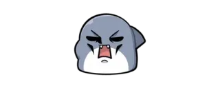 🦈 9f1f118e shark, angry, cartoon, sticker, animal telegram sticker