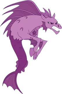 👿 01237672 hipocampo, caballito de mar, criatura mítica, dibujo animado, animal telegram sticker