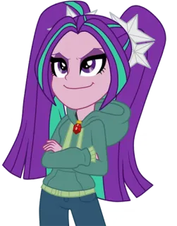 😏 18758361 Aria Blaze My Little Pony: Equestria Girls Aria Blaze, My Little Pony, Equestria Girls, Dibujos animados, Personaje telegram sticker