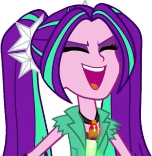😈 25c2d7db Aria Blaze My Little Pony: Equestria Girls dibujos animados, animado, femenina, villana, My Little Pony, Equestria Girls telegram sticker