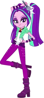 😏 aa1452df Adagio Dazzle My Little Pony: Equestria Girls dibujos animados, animado, chica, morado, personaje telegram sticker