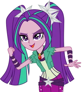 ✊️ bc1fffc6 Adagio Dazzle Equestria Girls dibujos animados, chica, Adagio Dazzle, Equestria Girls, villano telegram sticker