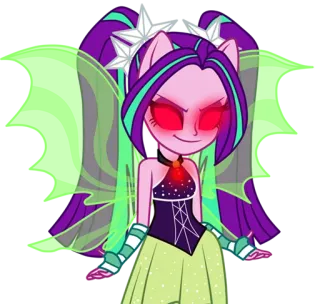 😈 c35c15cd Aria Blaze Equestria Girls Dibujos animados, Personaje, Animación, Fantasía telegram sticker