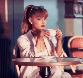 🌃 0296c1d1 Ariana Grande phụ nữ, ca sĩ, cà phê, Ariana Grande telegram sticker