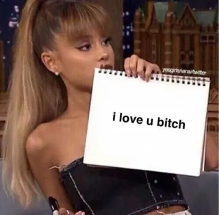 💕 a8e6705b i love u bitch оскорбительный, текст, юмор, сленг telegram sticker