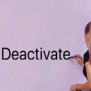 😂 dfa28bc7 Deactivate отключить, текст, действие, команда telegram sticker