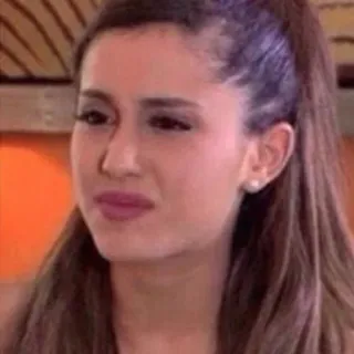 😠 356d9cab Ariana Grande singer, musician, woman, celebrity, pop telegram sticker