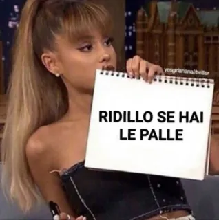 🤬 8b4769cc RIDILLO SE HAI LE PALLE ミーム, イタリア語, テキスト, 面白い, スラング telegram sticker